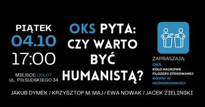 image: Zaproszenie na panel dyskusyjny: Czy warto być humanistą?